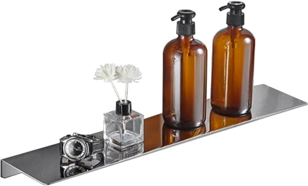 16 Inch Stainless Steel Wall Mounted Floating Shelf Decor