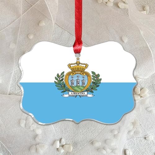 3 Inch Clear Acrylic Christmas Ornaments 2023 San Marino Decor