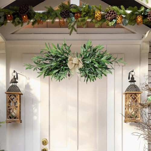 Faux Olive Swag Wreath 24 Inch Green Home Decor