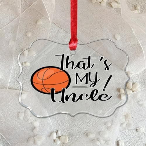 2023 Acrylic Basketball Uncle Nephew Christmas Bauble Decorations