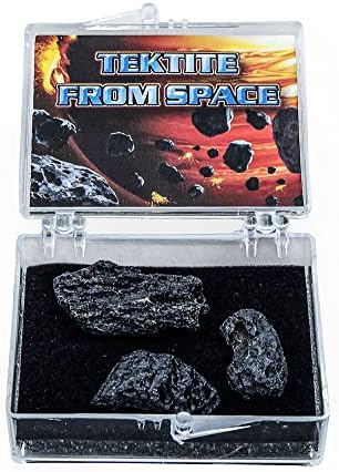 Black Tektite Crystal Meteorite Stones 05-1 Inch Collection
