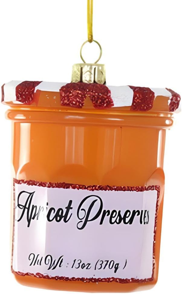 Cody Foster Co Apricot Preserves Jar Ornament 3 Inches