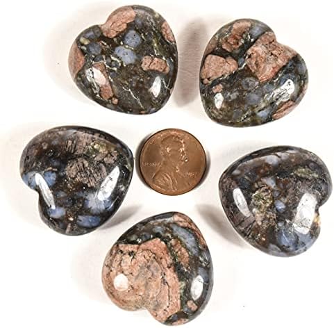 HQRP Crystal Heart Stone Collection