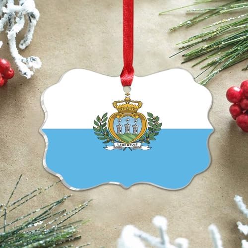 3 Inch Clear Acrylic Christmas Ornaments 2023 San Marino Decor