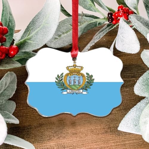 3 Inch Clear Acrylic Christmas Ornaments 2023 San Marino Decor