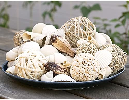 Organic Netti Bag with White Seashells and Botanicals