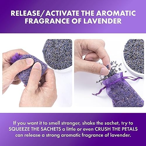 French Lavender Sachets Set of 16 for Closets and Drawers