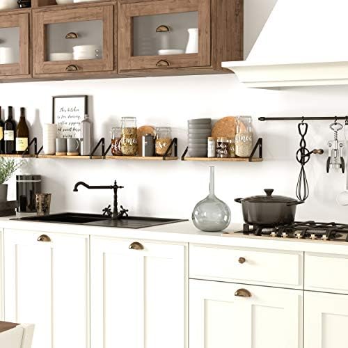 Wallniture Ponza Floating Shelves Wall Mounted Set of 4