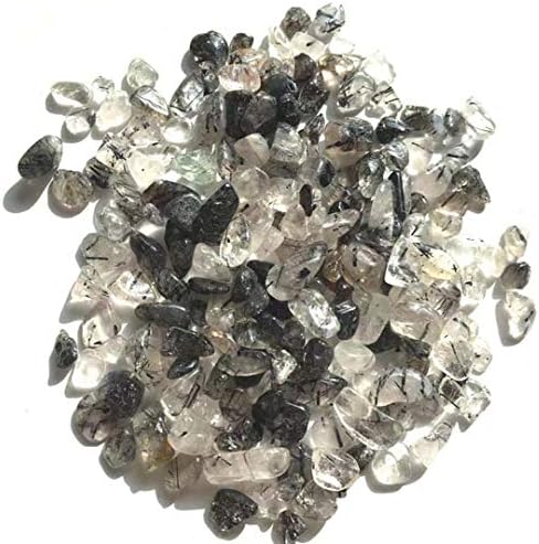 Black Rutilated Quartz Tumbled Chips 05lb Stones