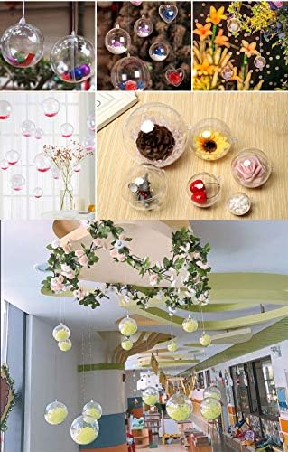 KENAST Clear Fillable Ornaments Ball 6pcs 100mm DIY Decor
