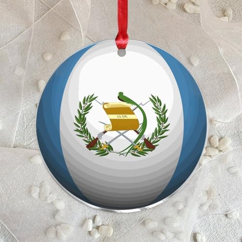 3 Inch Acrylic Christmas Ornaments 2024 Country Flag Decor