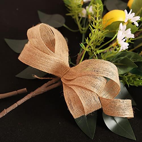 236in Artificial Lemon Daisy Swag with Bow