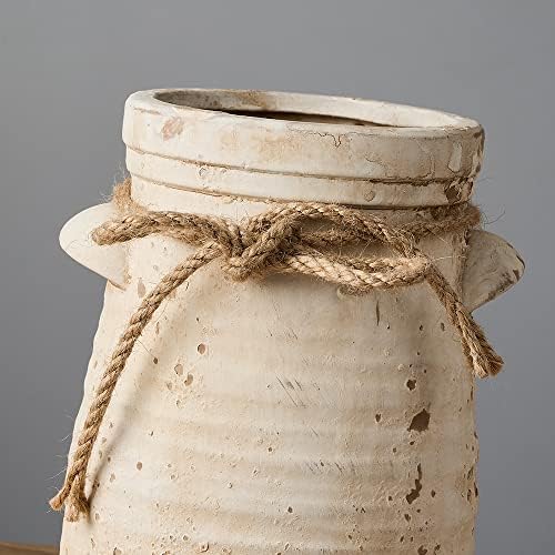 SIDUCAL Ceramic Flower Vase 8 Inch Rustic Decor