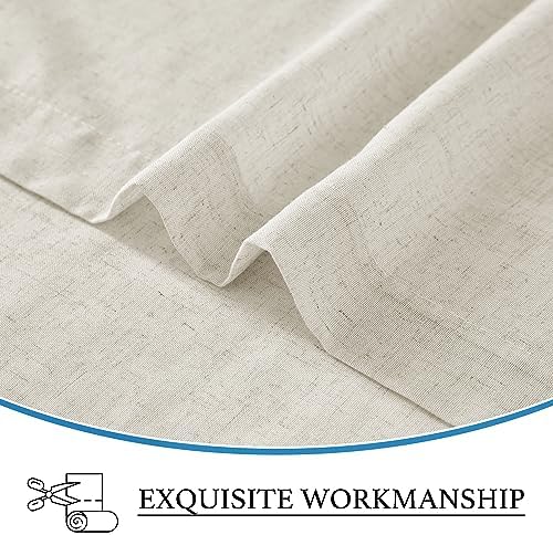 RYB HOME Linen Blended French Door Curtain