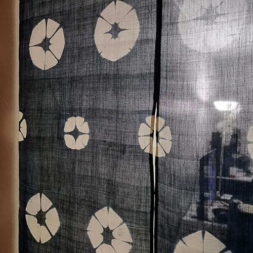 Hand-Dyed Japanese Door Curtain Shibori Noren Panel 335x59in