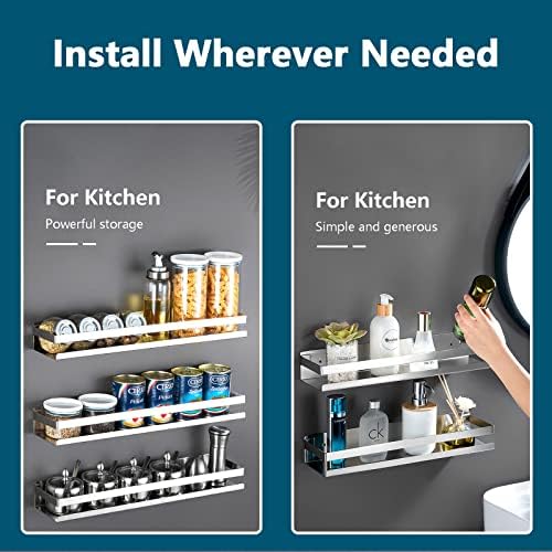Rustproof Metal Floating Shelf 1575 Inch Silver