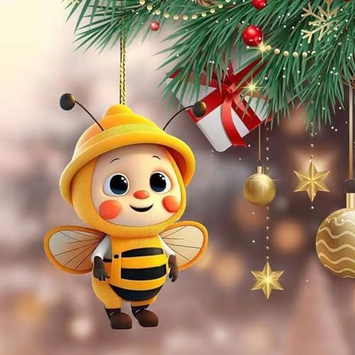 Acrylic Bees Car Rear View Mirror Hold Ornament