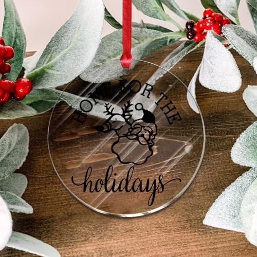 3 Inch Clear Acrylic Christmas Ornaments 2023 Home Decor Baubles