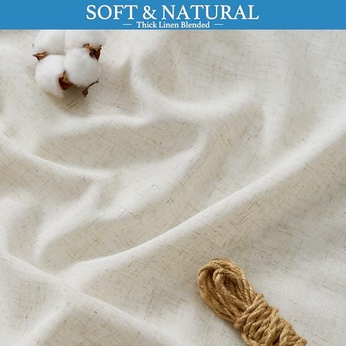 RYB HOME Linen Blended French Door Curtain