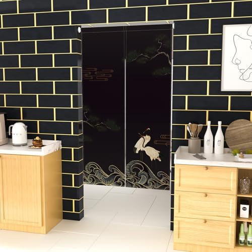 Leowefowa Traditional Japanese Noren Double Sided Curtain 283 x 472