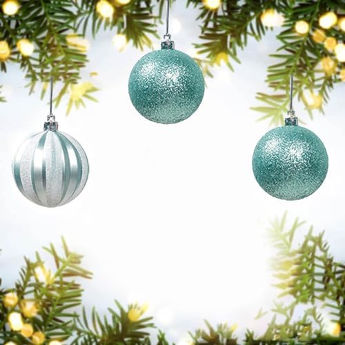 12PCS Flocked Christmas Balls 2023