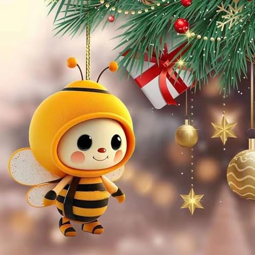 Acrylic Bees Car Rear View Mirror Hold Ornament