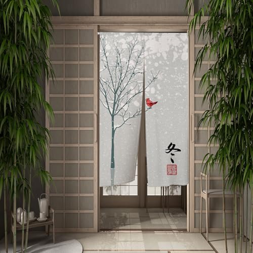 Leowefowa Japanese Noren Door Curtain 335x709