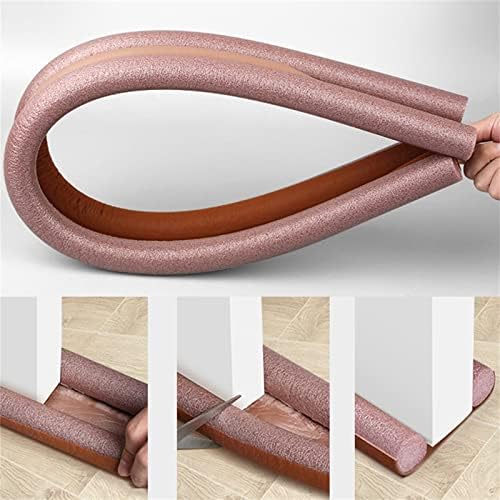 Large Door Draft Stopper 36 Inch Black Adjustable Gap Blocker