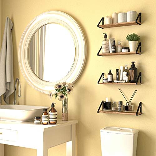 Wallniture Ponza Floating Shelves Wall Mounted Set of 4