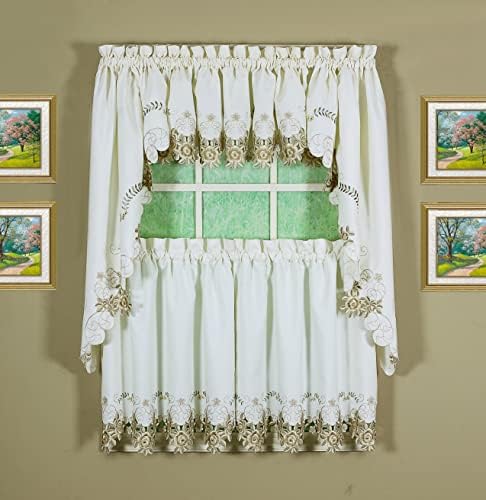 Todays Curtain Verona Reverse Embroidery Swag 38 Inch