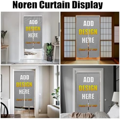 Customizable Japanese Noren Door Curtain Panel Decor