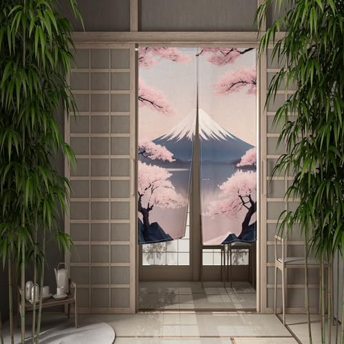 Leowefowa Japanese Noren Doorway Curtain Panel