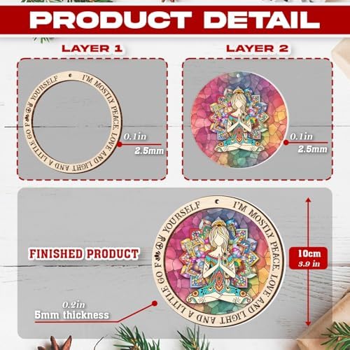 Namaste Yoga Ornament for Christmas Tree 2024