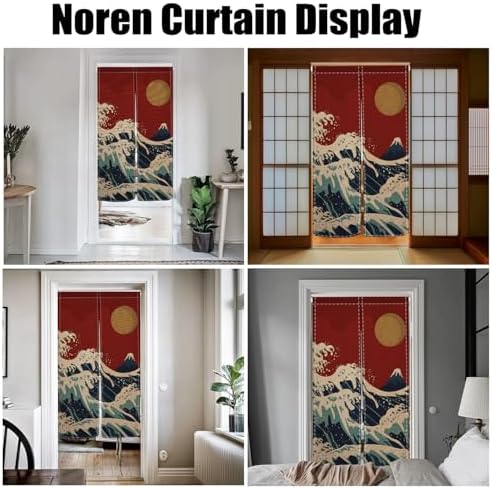 Noren Japanese Door Curtain with Sun Print