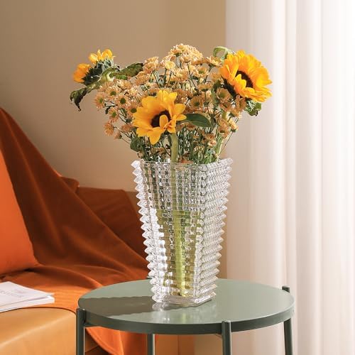 Crystal Glass Vase 11 Inches for Flowers
