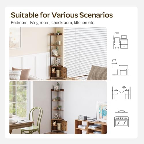 VonDream 5-Tier Corner Cabinet for Small Spaces