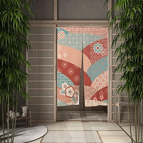 Leowefowa Traditional Japanese Noren Door Curtain