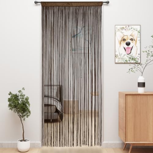YIIBAII Door Curtains Coffee 39x79 Inch