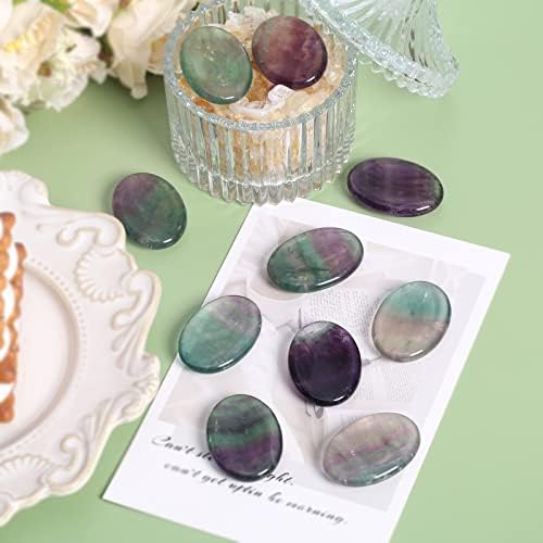 TUMBEELLUWA 4 Piece Crystal Thumb Worry Stone Set