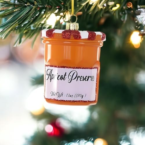Cody Foster Co Apricot Preserves Jar Ornament 3 Inches