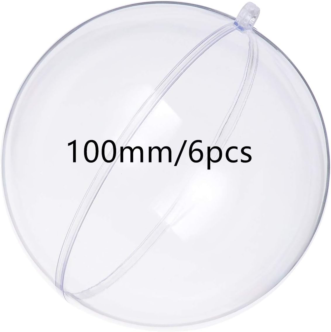 KENAST Clear Fillable Ornaments Ball 6pcs 100mm DIY Decor