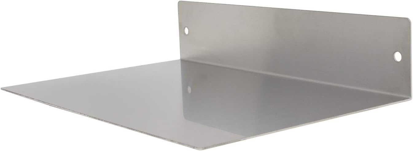 Buhbo Mitus Floating Shelf Wall Mounted 8x12 Brushed Stainless Steel