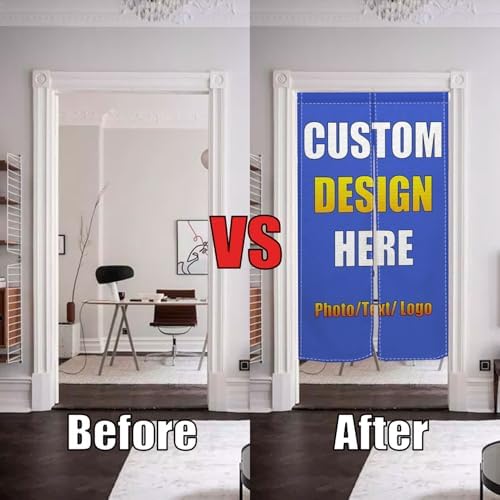 Custom Japanese Noren Curtain with Personalized Design
