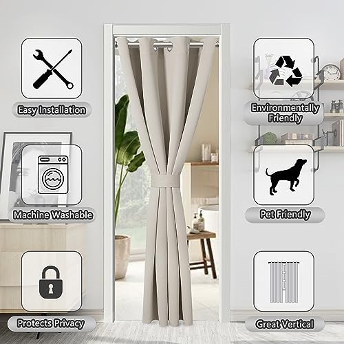 AOSKY Door Curtains for Privacy Light Blocking