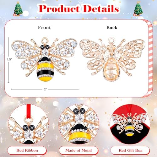 FLYAB Metal Bee Christmas Ornaments 2025