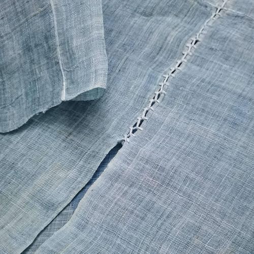 Handwoven Japanese Noren Curtain 3 Panels Blue Waves