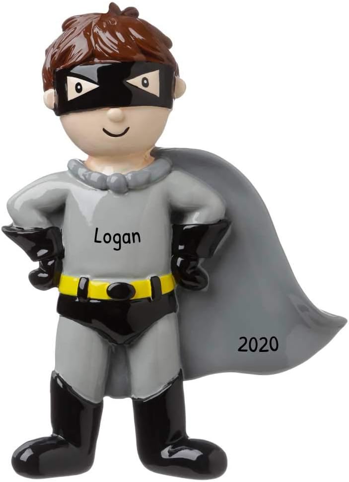 Personalized Superhero Character Ornament - Toddler Christmas Tree Decor