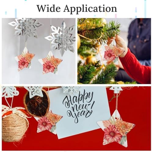 Christmas Flower Star Ceramic Hanging Ornament