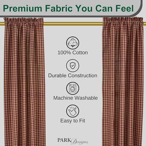 Park Designs Sturbridge Country Wine Panel Curtains 72x63
