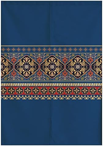 Japanese Noren Door Curtain Blue Tribal Boho Style